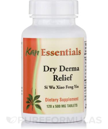 Kan Herbs Essentials Dry Derma Relief 120 tabs - Natural Skin Support - Buy Online on GoSupps.com