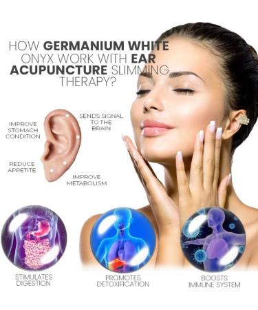 Lymphvity Auriculotherapy White Onyx EarCuff Lymphvity Auriculotherapy White Onyx EarCuff Slimio Auricular Rowline Ear Cuff Acupressure Slimming Earrings Non Pierced Clip on Ears (3Pairs) - Buy Online on GoSupps.com