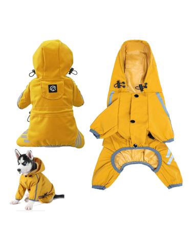 Dogs raincoat rain jacket dog adjustable cord strain puppy rain coat dog dog coat for small dogs rain cape dog dog reflective raincoat waterproof with hood