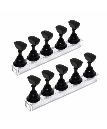 10Pcs Nail Stand for Press on  Fake Acrylic Nail Stand  Nail Display Practice Stands with Magnetic Base  Nail Tip Holders for Salon and Home DIY
