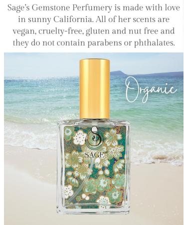 Sage Organic Perfume Spray by Sage- 2 oz Vegan & Cruelty-Free Fresh Scent Cucumber White Sage Sweet Pea Sage 2 oz Eau de Toilette Spray - Buy Online on GoSupps.com