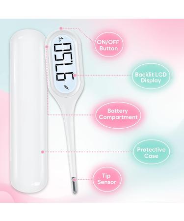Digital Basal Body Thermometer for Ovulation Tracking | Easy Home Accurate BBT with Large LCD Display | High Precision Oral Thermometer - EBT-013 - Buy Online on GoSupps.com