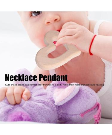 5Pcs DIY Heart Shaped Wooden Baby Teether Toys - Kids Toy Necklace Pendant Craft Accessory - Buy Online on GoSupps.com