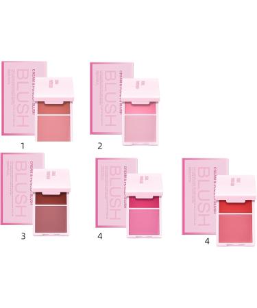 SOUTHJIELING 2 in 1 Cream and Powder Blush Palette Compact Makeup for Long Lasting Natural Color and Smooth Application - Buy Online on GoSupps.com