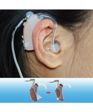 BTE Hearing Aids Safty Clips w/Protective Sleeve & Metal Clip (L Black) Large Black - Buy Online on GoSupps.com