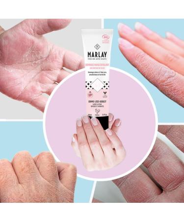 Marlay Cosmetics - Exfoliating Hand Scrub 100 ml - Hand Peeling - Organic Exfoliating Cream Hand Care - Aloe Vera Shea Butter Silica Crystals - Dry Skin - Made in France - INCI 17.2/20 - Buy Online on GoSupps.com