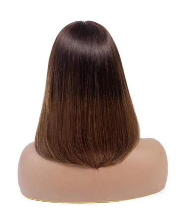 Buy 12-Inch Real Hair Short Lace Wig | Smooth & Natural Gradient Remy Hair | Heat-Resistant T Shammic Style for Women - 150% Density - Buy Online on GoSupps.com