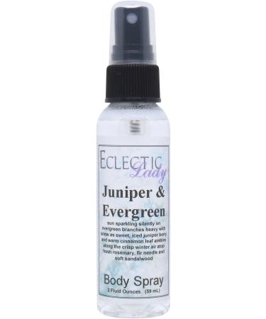 Juniper and Evergreen Body Spray 2 ounces Body Mist for Women with Clean Light & Gentle Fragrance Long Lasting Perfume with Comforting Scent for Men & Women Cologne with Soft Subtle Aroma For 2 Fluid Ounces