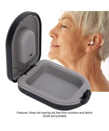 Waterproof Drop-Resistant Hearing Aid Case - Portable Protective Box for Behind The Ear Aids in Black - Buy Online on GoSupps.com