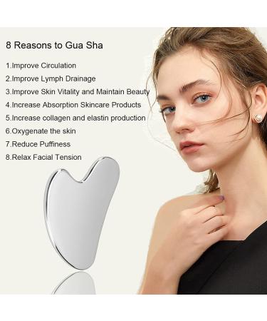 Ditind Stainless Steel Gua Sha Facial Tool for Body and Facial Spa | Anti-Aging Massage Tool for Wrinkles and Toxin Removal - Buy Online on GoSupps.com