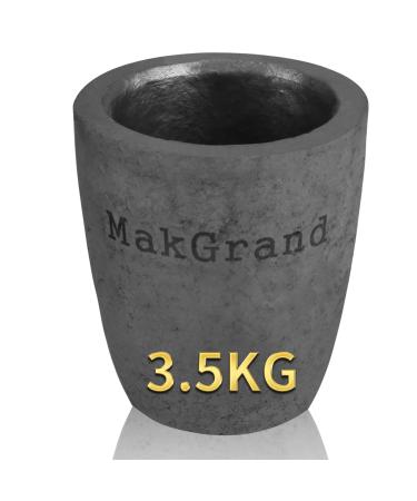 MakGrand Casting Graphite Crucibles, Melting Casting Metal, Withstand The High Temperature 1800(3272F), Refining Aluminum Gold Silver Copper, Casting Tools (3.5kg)