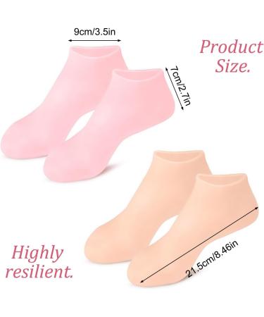 Silicone Socks 2 Pairs Foot Spa Pedicure Silicone Socks Moisturizing Socks Women Soft Gel Heel Socks Silicone Foot Moisturising Socks Soft Gel Heel for Women Dry Cracked Feet 2pc - Buy Online on GoSupps.com