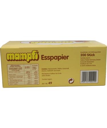 Buy Mampfi Dining Paper - 200 Sheets | Premium Quality for International Shipping - Buy Online on GoSupps.com