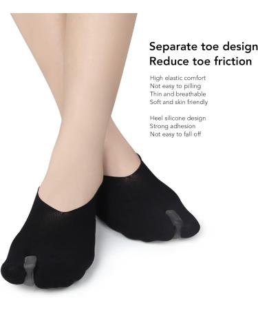 Bunion Relief Toe Separator Socks for Women - Portable & Ergonomic Design - Travel-Friendly (Black) - Buy Online on GoSupps.com