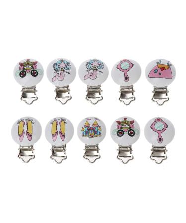 Vivitoch Wooden Pacifier Clip Various Patterns 5 Pack