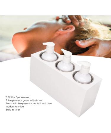 Adjustable Spa Warmer for 3 Bottles | 9 Temperature Modes & Timer | Aluminum Alloy Bottle Warmer for Massage Oil Lotion & Cream (EU Plug 100-240V) - Buy Online on GoSupps.com