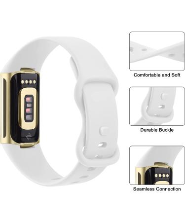 IEOVIEE Fitbit Charge 5 Bands - 4 Pack Sports Waterproof Silicone Wristbands for Men and Women (L 7.1 - 9.0) - Black, Navy Blue, Gray, White - Buy Online on GoSupps.com