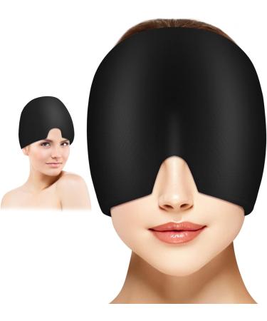 ACWOO Migraine Relief Cap - Reusable Hot/Cold Therapy Head Wrap for Chronic Migraine & Headache Relief - Black - Buy Online on GoSupps.com