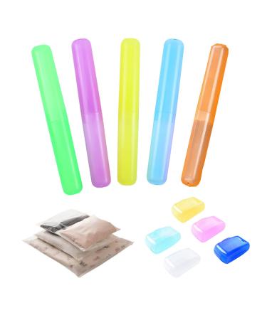 Clke Zahnbrush etui toothbrush travel flash set with 5 pieces of toothbrushes etui travel 5 pieces of toothbrush cover and 4 pieces of clothes bag trip several combinations for travel and business trips