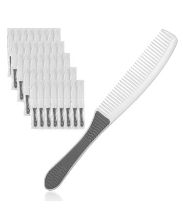 Exquisite and durable combs individually packed individually packaged disposable combat in large packs suitable for hotels shelters household ones nursing homes charity organizations (50 pieces gray) 50 pieces gray
