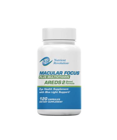 Nutrient Revolution Macular Focus Plus Multivitamin Eye Health Supplement with Daily Essential Vitamins | Vision Macular & Retinal Support | Blue Light Support - 120 Ct