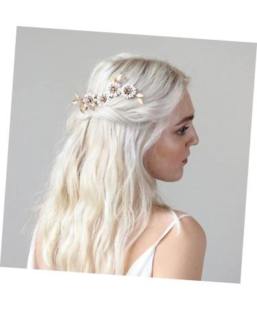 FRCOLOR Set of 2 Bridal Combs Rhinestone Hair Side Comb Bridal Hair Clips Crystal Hair Pin Hair Clip Tiara Bridal Hair Comb Wedding Headpiece Vintage Hair Accessories Flowers Headpiece - Buy Online on GoSupps.com