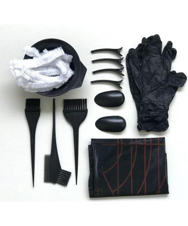KEAIDUO Hair Dye Bowl and Brush Kit - 22pcs Professional Coloring Tools for DIY Salon Dyeing - Includes Gloves, Ear Cover, Disposable Cap, Coloring Cape, and Clips - Buy Online on GoSupps.com