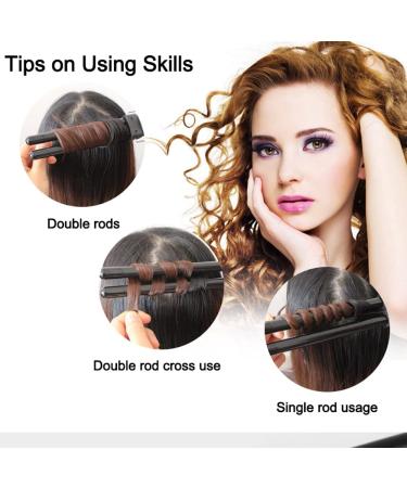Double Barrel Curling Tong Iron | Ceramic Hair Styling Tool - International Shipping Available - Buy Online on GoSupps.com