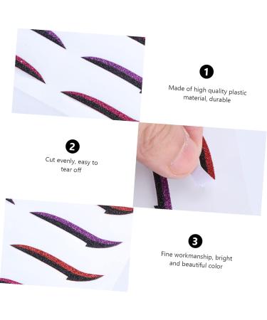 Didiseaon 12 Pairs Glitter Eyeliner Makeup Stickers Glitter Eye Shadow Pink Tape Dusting Powder Reusable Double Eyelid Tapes Instant Eye Lift Decal Eye Makeup Tool Cosmetic Accessories - Buy Online on GoSupps.com