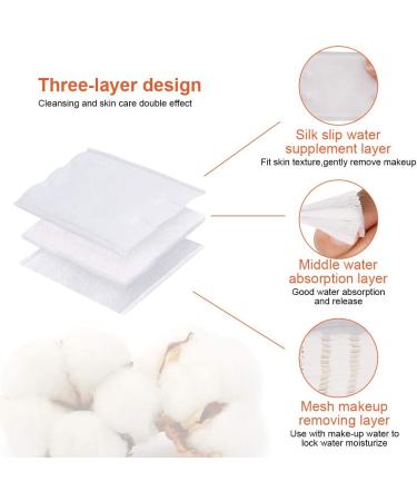 OMSM Cotton Pads - 222PCS Makeup Remover Pads, 100% Pure Cotton, Hypoallergenic, Lint-Free - Buy Online on GoSupps.com