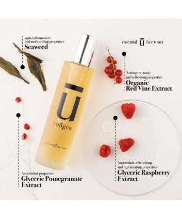 Yougen Skincare Essential U Face Toner Facial toner revitalizing effect for all skin types with red fruit and seaweed moisturizing and antioxidant 200 ml - Buy Online on GoSupps.com