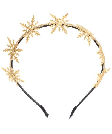 Frcolor christmas hairy withdrawal nice glitter snowflake hair -mature headdress party favors supplies for children (golden) - Buy Online on GoSupps.com