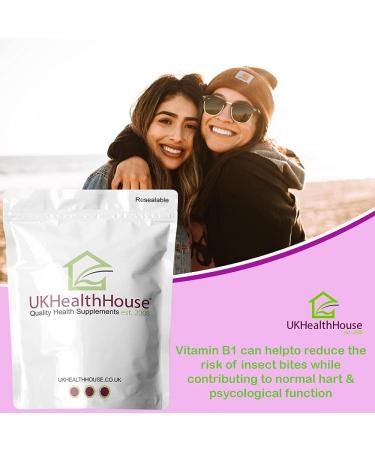 High Strength Vitamin B1 Thiamine 100mg x 90 Tablets - Heart & Nervous System Support - Immune Boost - Vegan & Gluten-Free - Buy Online on GoSupps.com