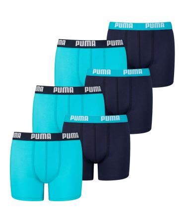 PUMA 4 Pack Boxer Shorts Boys Children's Underwear Color:789 - Bright Blue Clothing:152
