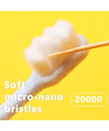 4 Extra Soft Micro Nano Toothbrushes for Sensitive Gums - 20 000 Bristles for Adults & Children - Blue Green Pink & Beige - Buy Online on GoSupps.com
