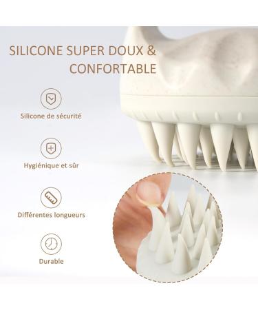 Scalp Massage Brush - Best Shampoo Hair Brush for Wet & Dry Use | Gently Exfoliate & Massage Your Head (90x90x80mm) - Buy Online on GoSupps.com