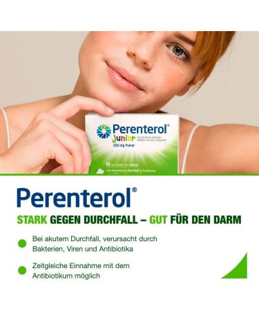 Perenterol Junior 250 mg Powder - Effective Diarrhea Relief & Intestinal Health - 20x 250mg | Worldwide Shipping - Buy Online on GoSupps.com