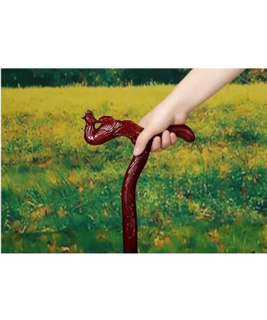 Wooden Cane Solid Walking Stick Crutch Wooden Sticks Solid Wood Old Wooden Stick Mahogany Cane Walking -Affordable Gift for Your Loved One for Elderly Seniors (B) Lucky Star - Buy Online on GoSupps.com