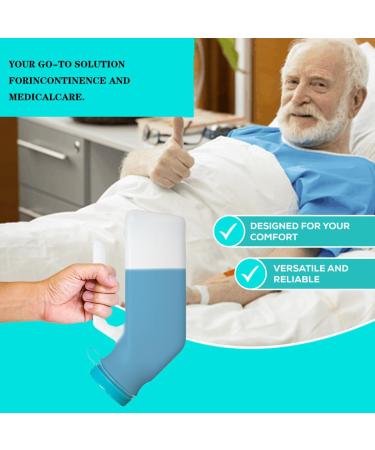 Urinals for Men 1000ml with Glow in The Dark Spill Proof Pop Cap Lid Plastic Pee Bottles for Men Portable Urinal for Elderly & Incontinence - Buy Online on GoSupps.com