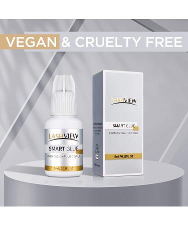 LASHVIEW 1s Extra Strong Eyelash Extension Glue 5ml - Professional Semi-Permanent Black Adhesive - Buy Online on GoSupps.com