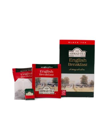 Ahmad Tea English Breakfast - Premium Black Tea Bags - Assam & Ceylon Blend - 20 Aroma-Sealed Tea Bags (2g Each) for Perfect Brew - International Shipping Available - Buy Online on GoSupps.com