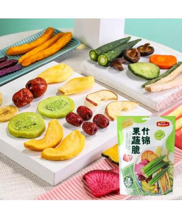 Instant fruit and vegetable crisps healthy and nutritious mixed vegetables and fruits 168g/bag dried purple and sweet potatoes dried bananas casual snacks Chinese food desserts (8 bags) - Buy Online on GoSupps.com