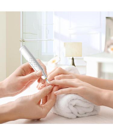 5 in 1 Electric Nail File USB Recharging Electric Nail Drill Adjustable Speed Cordless Manicure Machine Professional Portable Electric Manicure Pedicure Kit Beauty Care for Hands and Feet White - Buy Online on GoSupps.com