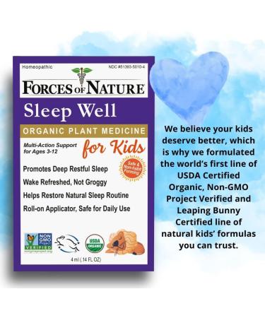 Forces of Nature Natural Sleep Support for Kids Organic Homeopathic Remedy with Oats and Valerian 4ml - Buy Online on GoSupps.com