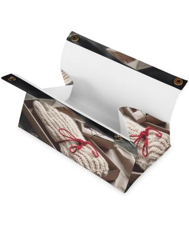 Tissue Box Cover Tissue Box Holder Knitted Gloves Print Tissue Holder Travel Tissue Packs Facial Paper Holder Decorative Holder - Buy Online on GoSupps.com