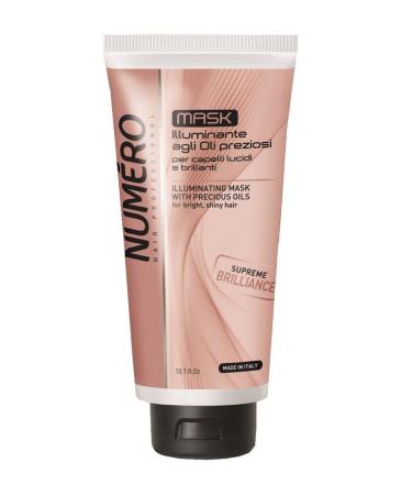 Brelil Numero Illuminating Mask with Precious Oils for bright  shiny Hair (10.1 fl.oz.) 10.1 Fl Oz