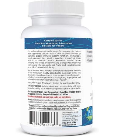 Nordic Naturals Multi Minerals - 90 Capsules | Essential Nutrients for Optimal Health - Buy Online on GoSupps.com