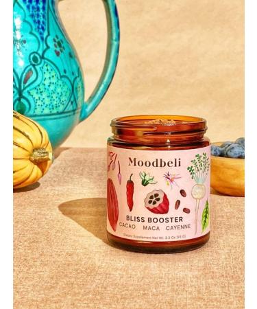 MOODBELI BLISS BOOSTER - Organic Cacao Maca Cayenne Powder - Vegan, Sugar & Dairy Free - 3.2oz (93g) - 50 Servings - Buy Online on GoSupps.com