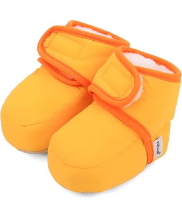 LACOFIA Baby Anti-Slip Soft Sole Winter Warm Slipper Boots - Yellow (6-12 Months) - Buy Online on GoSupps.com