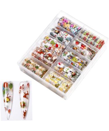 2 Boxes 20 Rolls Christmas Nail Art Decals Foil Transfer Stickers Tips Wraps DIY Manicure Decoration Nail Art Sticker - Buy Online on GoSupps.com